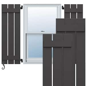 EnduraCore Three Board Spaced 17-1/8 in. W x 68 in. H Board and Batten Composite Shutters Pair in Shadow Mountain