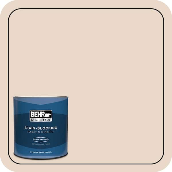 BEHR ULTRA 1 qt. #ECC-59-2 Siesta Tan Extra Durable Satin Enamel Interior Paint & Primer