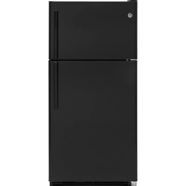 GE 20.8 cu. ft. Top Freezer Refrigerator in Black
