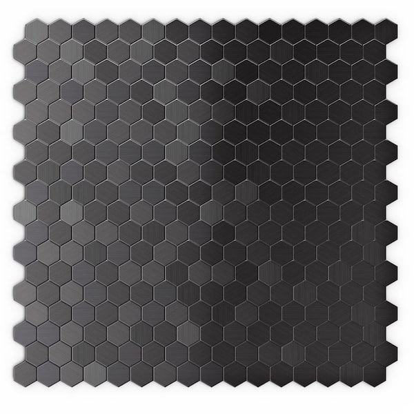 Inoxia Sdtiles Hexagonia Sb Black, Tile Adhesive Mat Home Depot