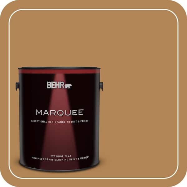 BEHR MARQUEE 1 gal. #S290-6 Golden Rice Flat Exterior Paint & Primer ...