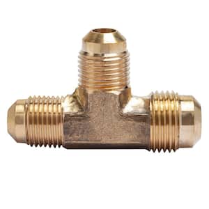 1/2 in. x 3/8 in. x 3/8 in. Brass Flare Reducing Tee Fitting (5-Pack)