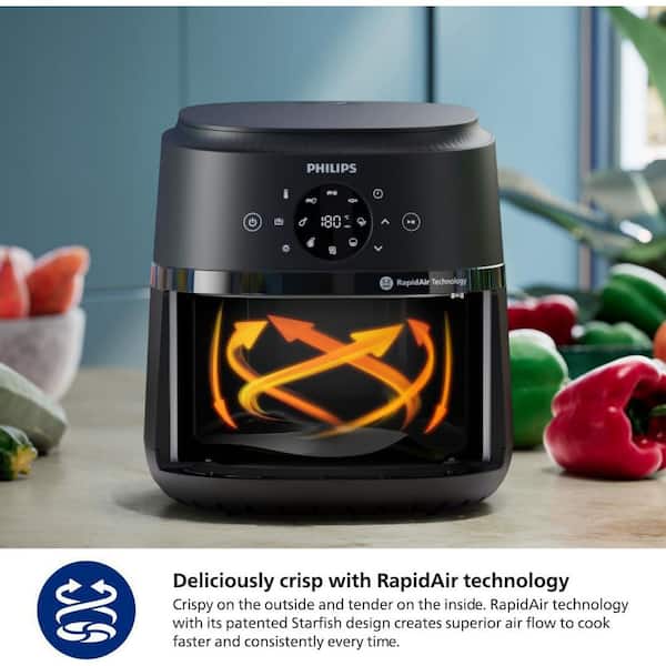 Philips 4.4 qt. Air Fryer with Rapid Air Technology in Black