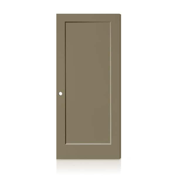Fire-Rated 1-Panel 28 in. x 80 in. Right-Hand/Inswing Olive Green Composite Interior Commercial Door Slab