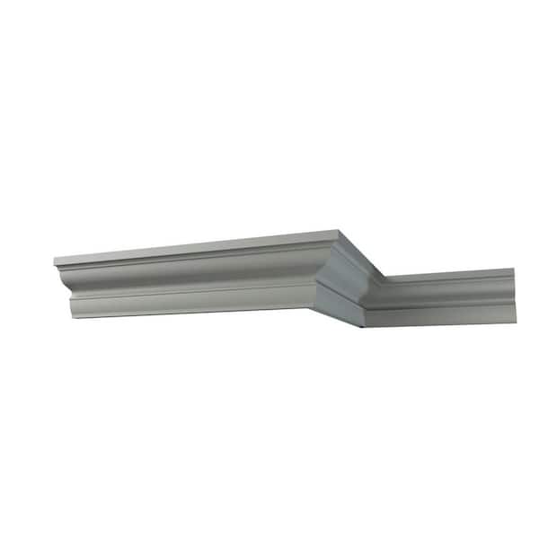 Ekena Millwork Sage 1.125 in. D x 1.75 in. W x 12 in. L Polyurethane Crown Moulding Sample