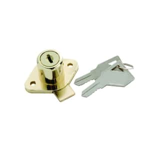 Defender Security Drawer/Cabinet Lock - 1 1/8 In., Diecast Stainless Steel,  Fits 13/16 In. Max Panel