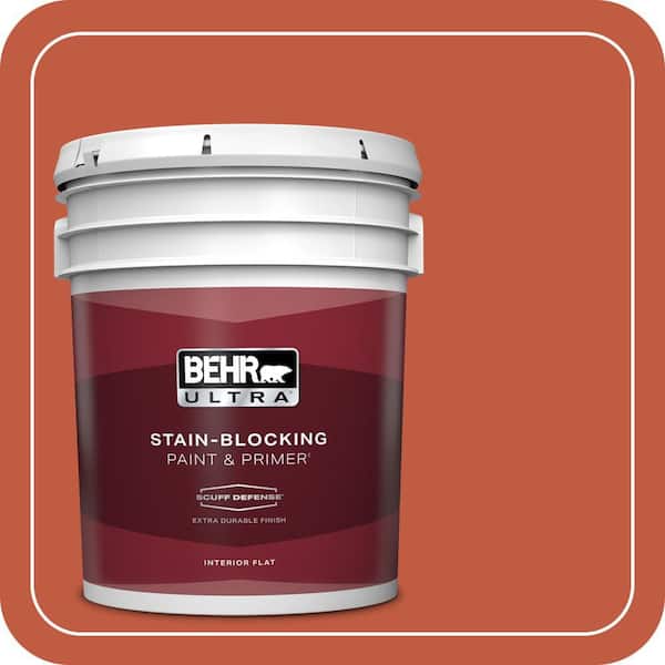 BEHR ULTRA 5 gal. #M180-7 Deep Fire Extra Durable Flat Interior Paint & Primer