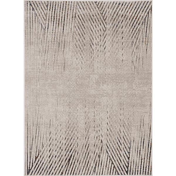 Kas Rugs Inspire Parker Ivory/Grey 3 ft. X 5 ft. Accent Rug