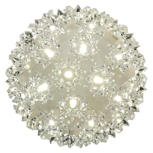 Stay Bright LED 5.5 in. 50-Light Warm White Decorative Super Sphere (4-Piece)