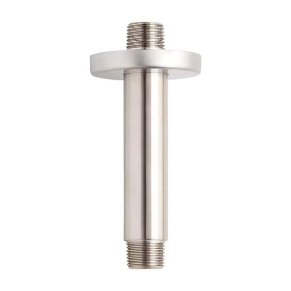 4 in. Round Ceiling-Mount Shower Arm Brushed Nickel