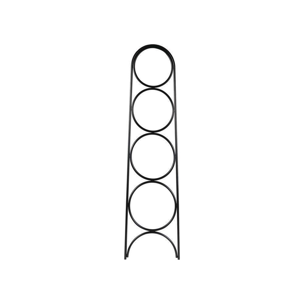 76 in. Tall Black Metal 4-Shelf Decorative Ladder Bookcase with Circular Rings price history on PriceWatchPro