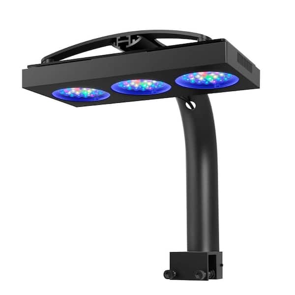 200-Watt Reef LED Light for SPS LPS Corals Saltwater Fish Tanks Enhanced Violet Blue Spectrum Wide Angle Lens