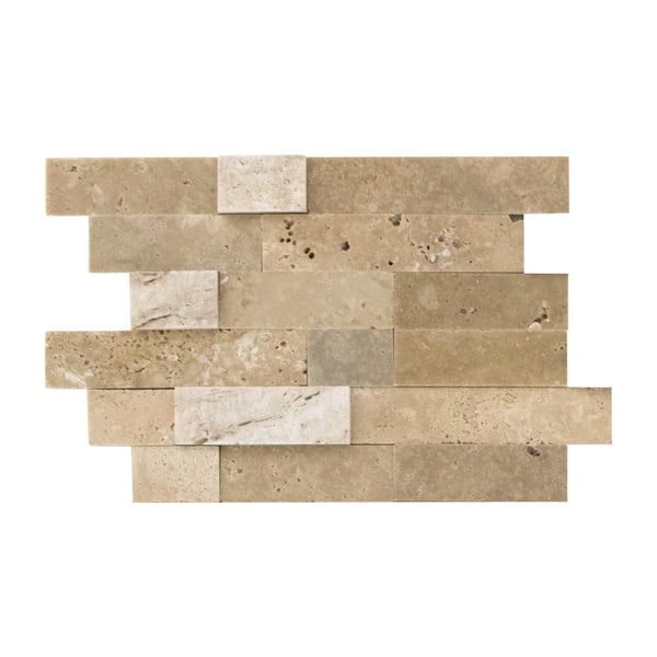 sunwings Beige 6 in. x 6 in. Natural Marble Peel and Stick Backsplash Wall Tile (1-Pack)