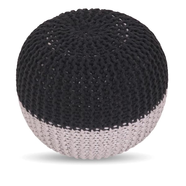 Loft Lyfe Arionna Dark Grey Bean Bag Hand Knitted Cotton Yarn