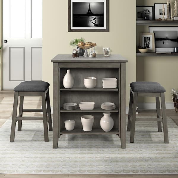 breakfast table with stools underneath