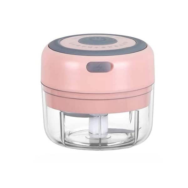 Pink Electric Mini Garlic Chopper, 100ML Food Chopper Garlic Mincer USB, Portable Small Food Processor for Vegetables