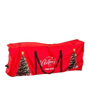 Red Waterproof Heavy Duty Artificial Tree Storage Bag With Handles And Zipper For Trees Up To 9 ft. Tall 1 Piece