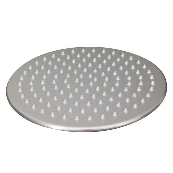 Draper 1-Spray with 2 GPM 14 in. Wall Mount Fixed Shower Head in Brushed Stainless