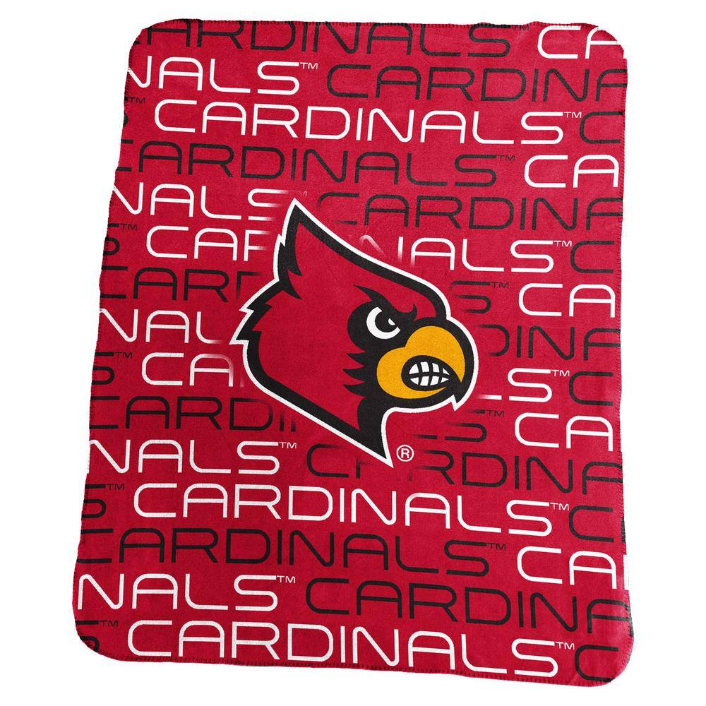NCAA Louisville Cardinals Sherpa Fleece Blanket 001