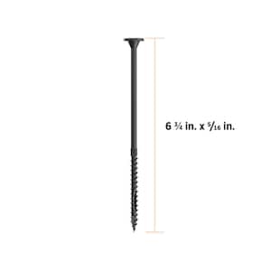 5/16 in. x 6-3/4 in. Star Drive Flat Head Multi-Purpose + Multi-Ply Structural Wood Screw - Exterior Coated (50-Pack)