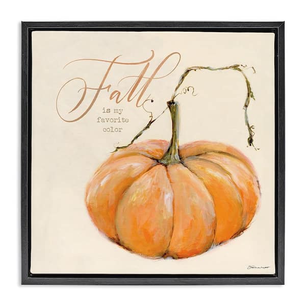 Stupell Industries Fall My Favorite Color by Stephanie Workman Marrott Black Floater Frame Graphic Typography Art Print 25 in. x 25 in.