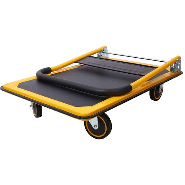 Lycvki 330 lb. Hand Truck Push Dolly in Black and Yellow