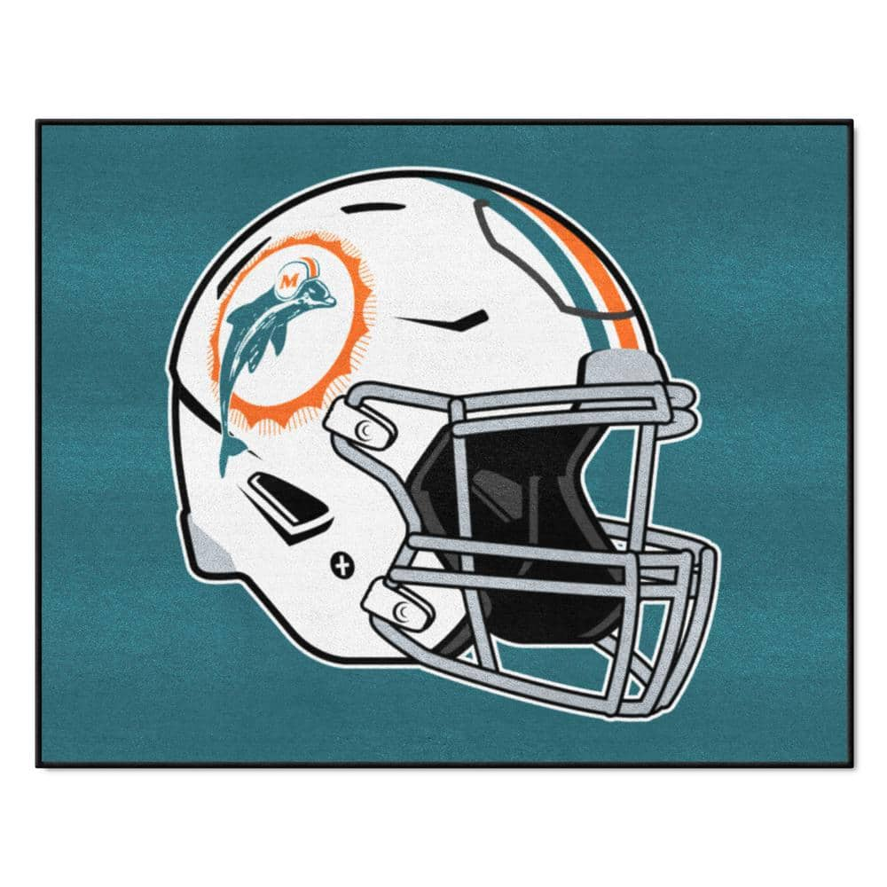 FANMATS Miami Dolphins Aqua 3 ft. x 4 ft. All-Star Area Rug 36211