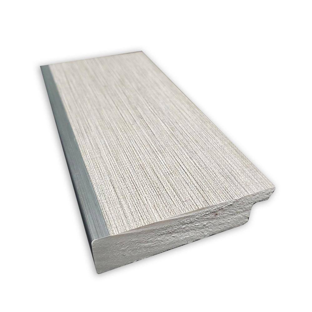 Glam Linen Grey Rectangular Wood Framed Wall Mirror