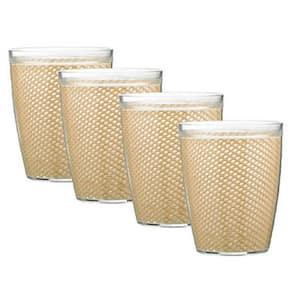 Fishnet 14 oz. Tan Insulated Drinkware (Set of 4)