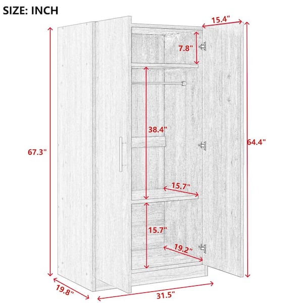 Wardrobe Cabinet Dimensions In Meters And Inches - Infoupdate.org