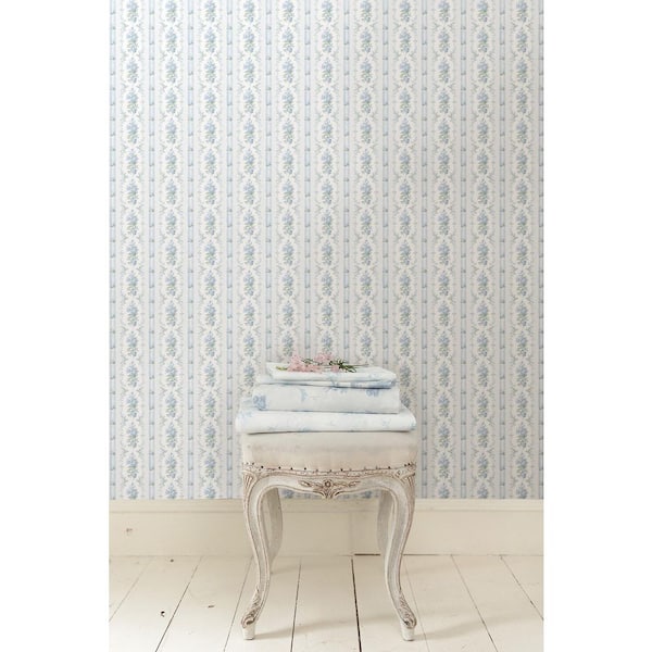 Dreamy Days Sweet Blue Peel and Stick Wallpaper Sample