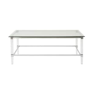 Bayla Clear Tempered Glass Rectangular Coffee Table