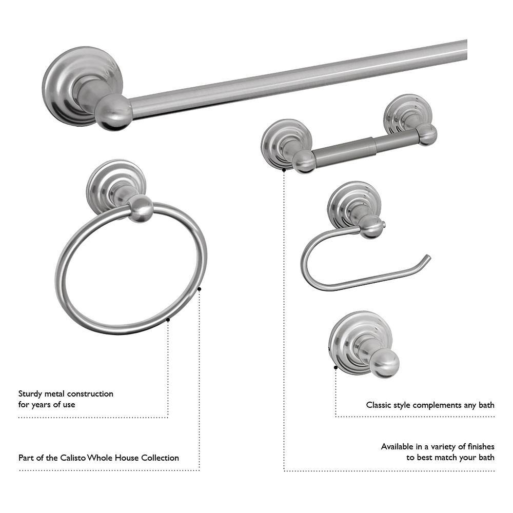 Satin Nickel Wall Mounted Euro Toilet Paper Holder