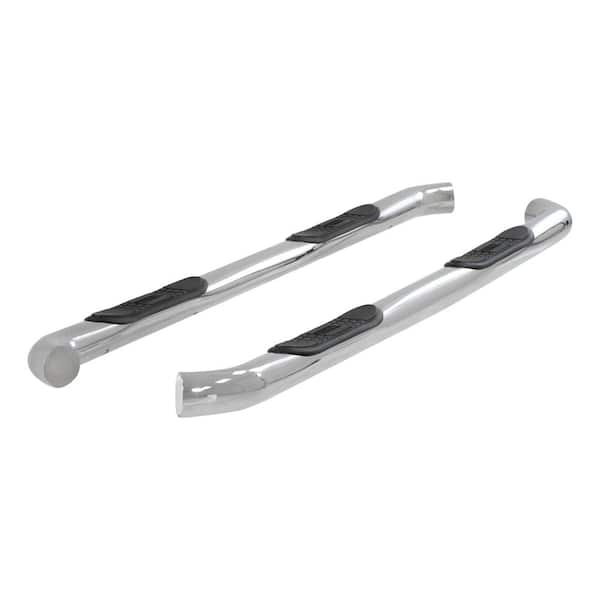 Aries 3-Inch Round Polished Stainless Steel Nerf Bars, No-Drill, Select Chevrolet Silverado, GMC Sierra 1500, 2500, 3500 HD