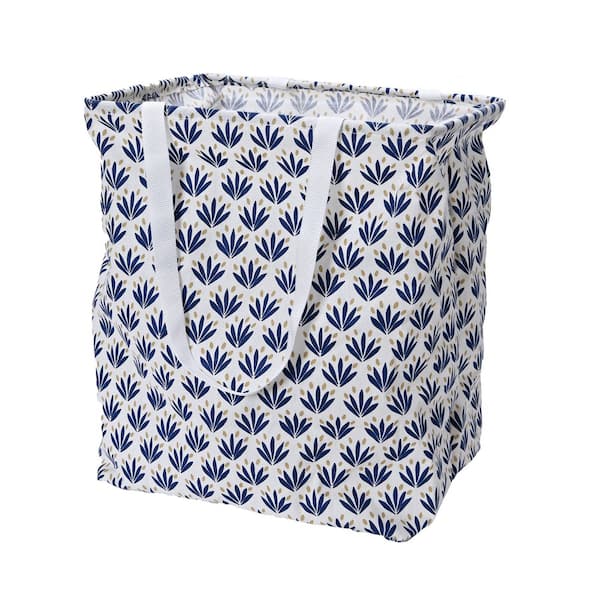 ASTRID Blue Diamond Textured Cotton Tote Bag