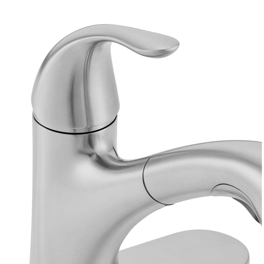Stainless Steel Single-Handle Pull-Out Kitchen Faucet with TurboSpray