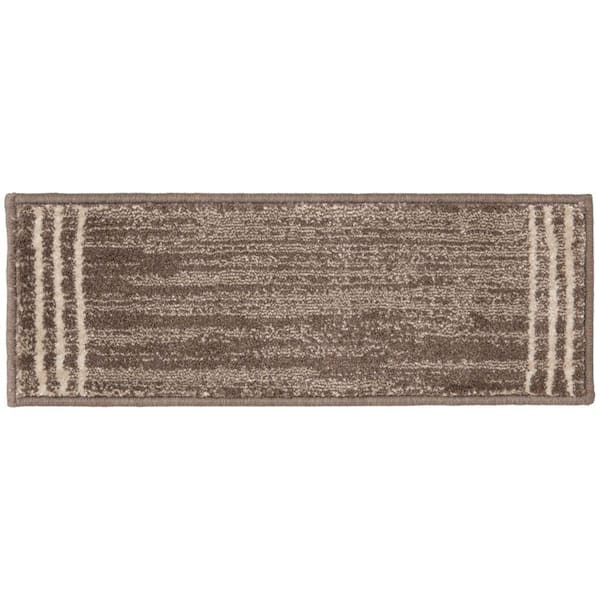 Stratford Elian Latte/Alabaster 9 in. x 26 in. Woven Polypropylene Stair Tread Cover (Set of 1)