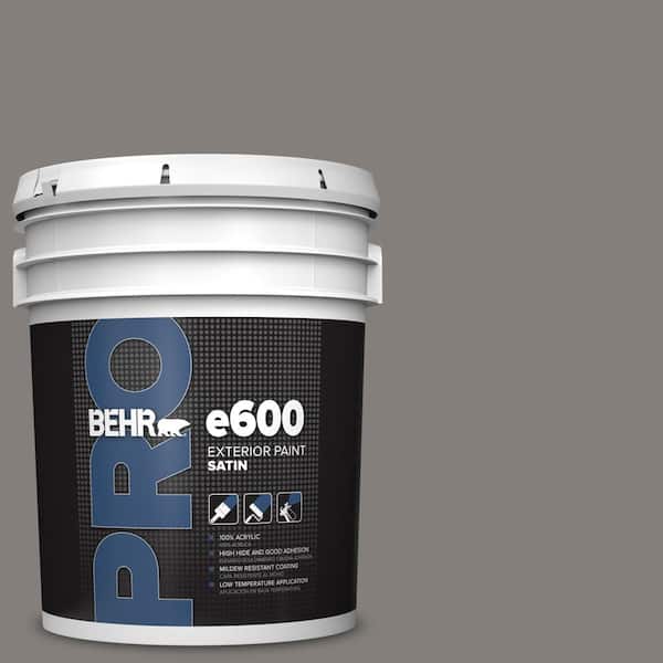 5 gal. #PPU18-17 Suede Gray Satin Enamel Exterior Paint