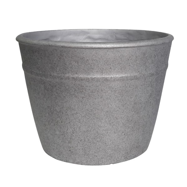 Southern Patio Rushmore 14 in. x 10.5 in. Gray HighDensity Resin Planter HDR049548 The Home