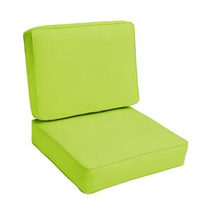 23.5 in. x 23 in. x 5 in. Deep Seating Outdoor Corded Cushion Set in Sunbrella Canvas Macaw