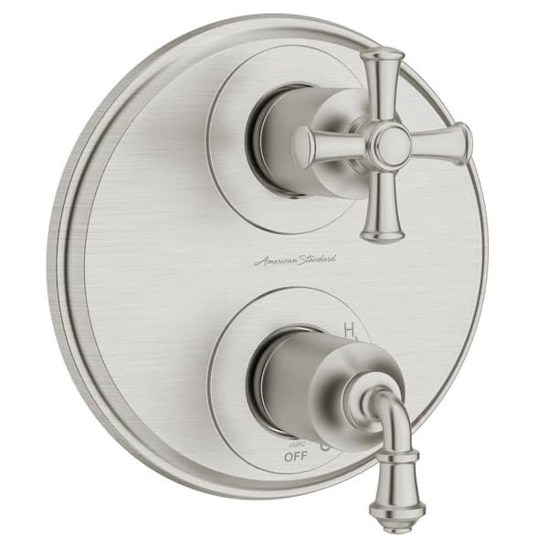 Delancey 2-Handle Wall Mount Diverter Valve Trim Kit in Brushed Nickel (Valve Not Included)