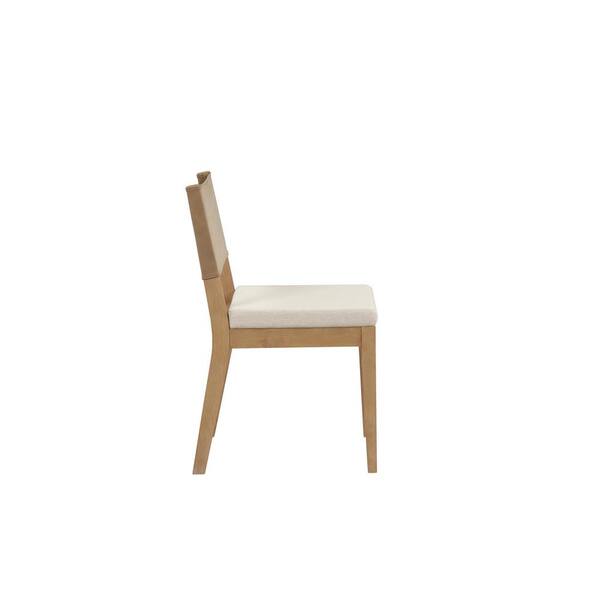 Nathan James Linus Modern Upholstered, 1, Light Gray/Dark Brown - Dining Chair