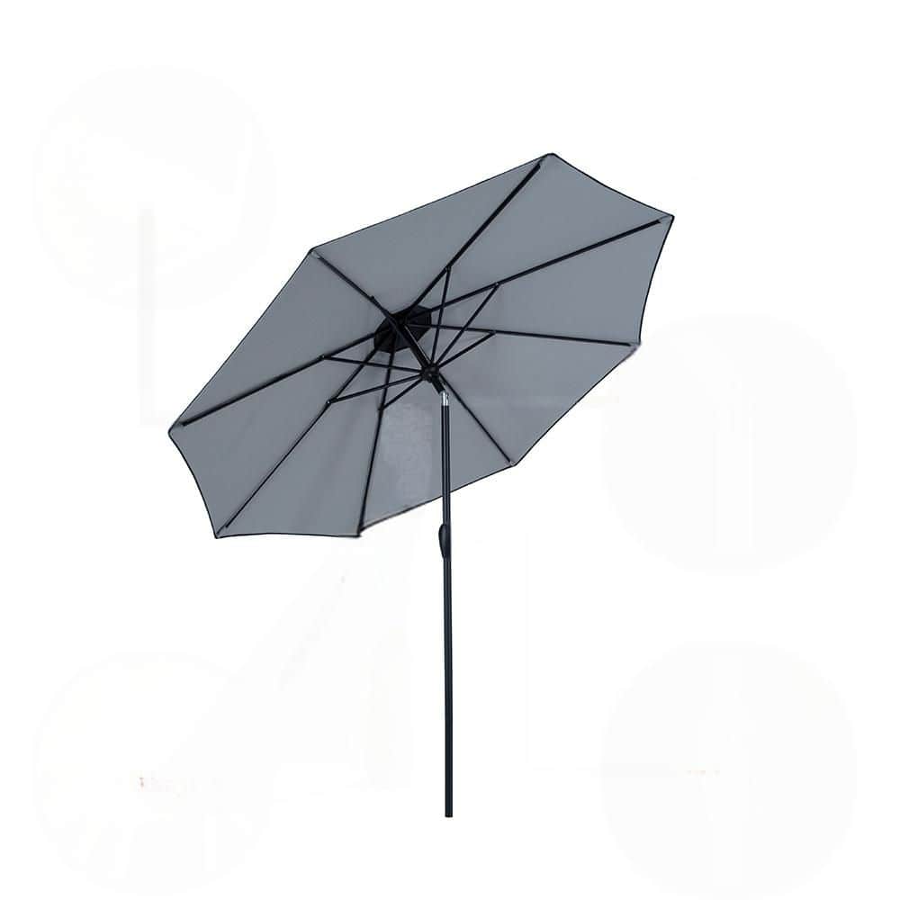 9 ft. Aluminum Push Button Tilt Patio Umbrella with Fade Resistant Material
