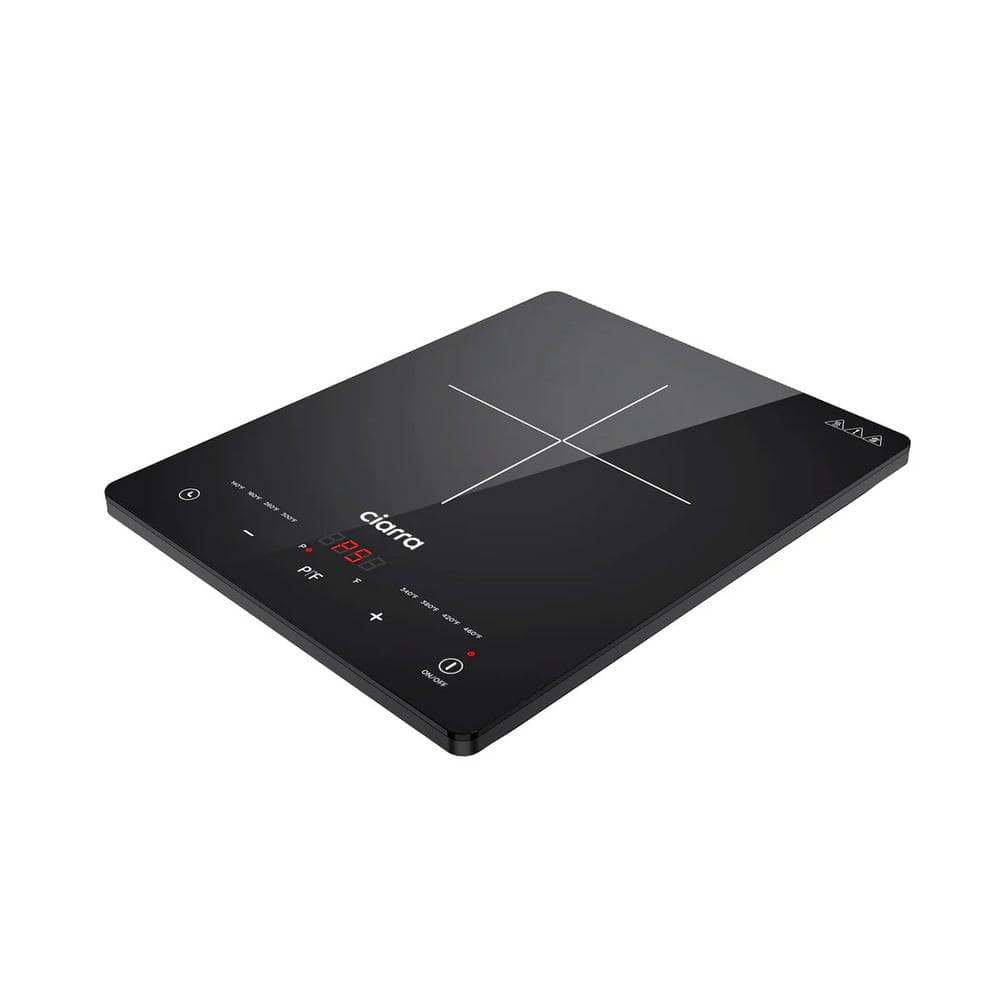 Ciarra Black Glass Portable Induction Cooktop with Touch Control