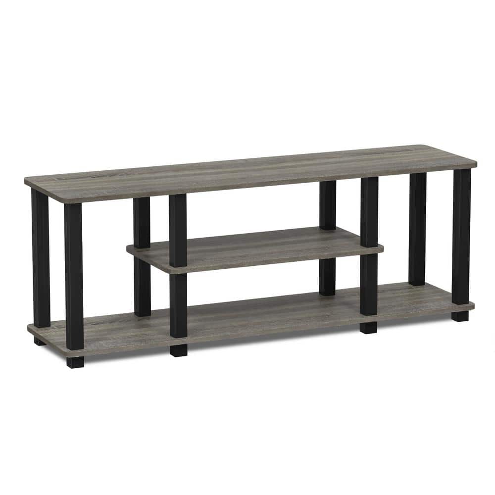 Black Lacquered 3-Tier Composite Wood TV Stand