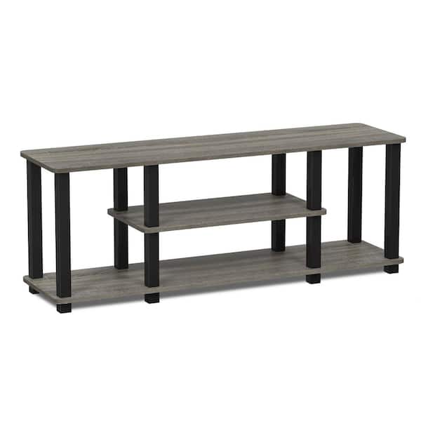 Furinno Turn-and-Tube French Oak TV Stand Entertainment Center Fits TV's up to 50 in. with Open Storage