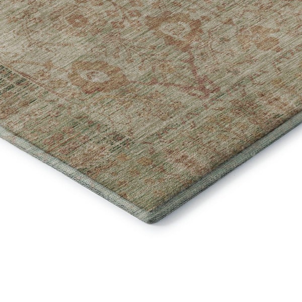 Mayfield Premium Machine Washable Abstract AMF1106 Beige 2 ft. x 3 ft. Area Rug