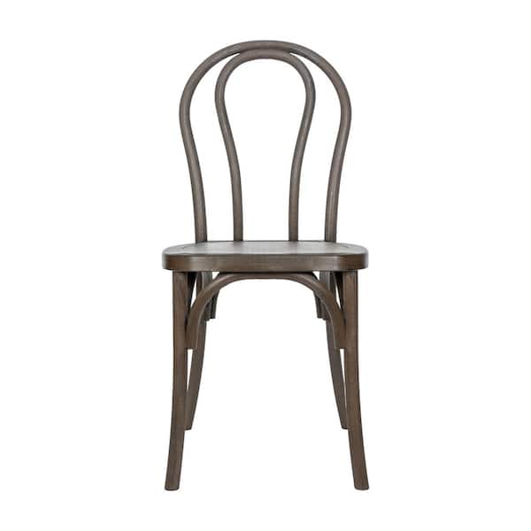 Carnegy Avenue Hercules Commercial Dark Brown Indoor/Outdoor Wood Look Resin Thonet Style Chair