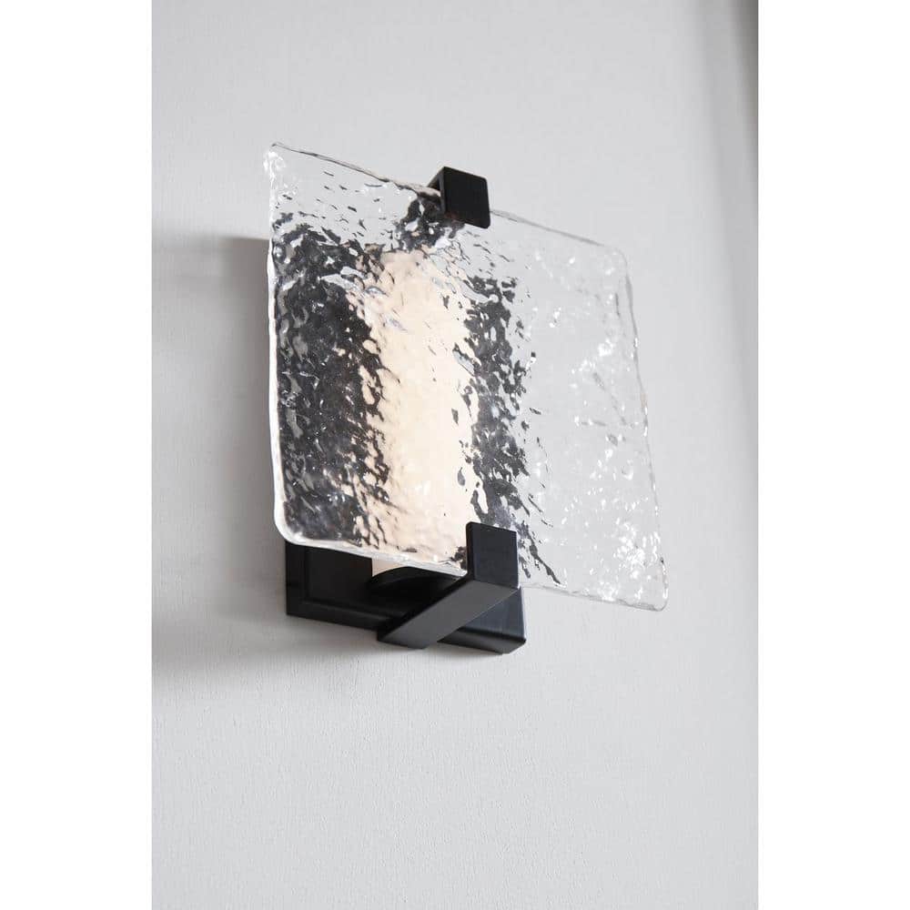LED Stone Glass Sconce Black ADA Wall Sconce price history on PriceWatchPro