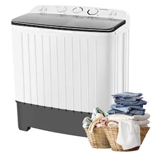 1.73 cu ft. Portable Top Load Washer and Spinner Combo in Black Mini Twin Tub Washer with 17.6 lbs. Large Capacity